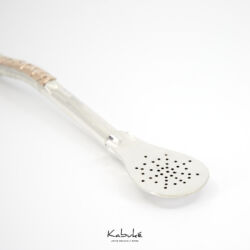 Bombilla personalizada de Plata con Iniciales en Oro