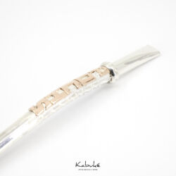 Bombilla personalizada de Plata con Iniciales en Oro