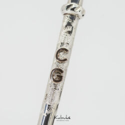 Bombilla personalizada de Plata con Iniciales en Oro