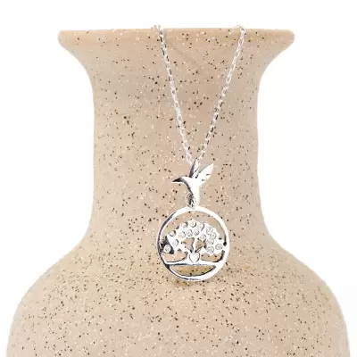 Conjunto dije arbol de la vida colibrí