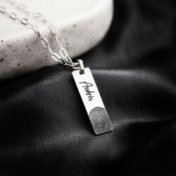 Dije barrita con huella y nombre