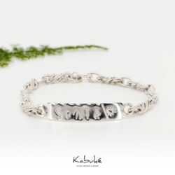 Pulsera identidad eslabón chato