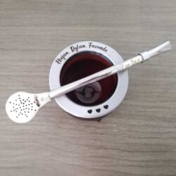 Kit mate grabado + bombilla con 2 iniciales