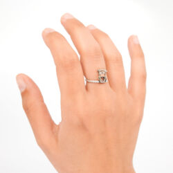 Anillo Buho corazón