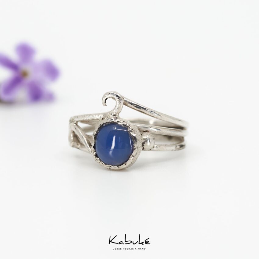 Anillo azul 18 mm