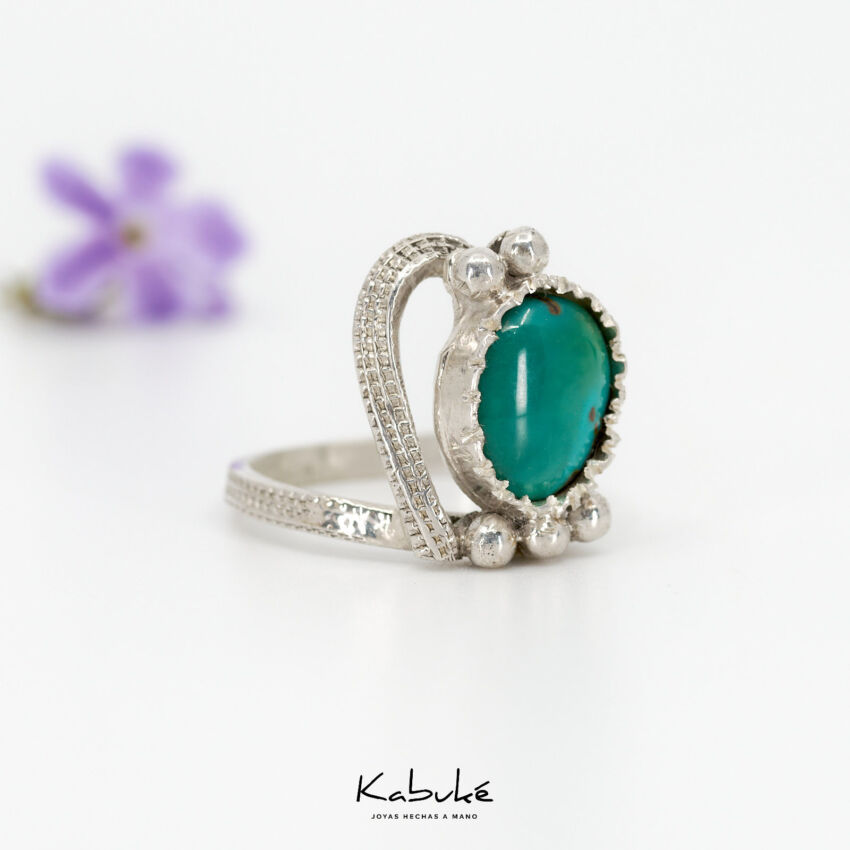 Anillo turquesa 18 mm