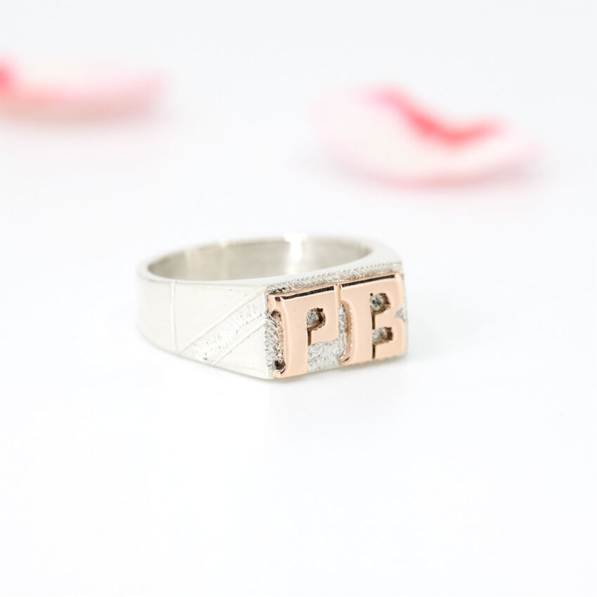 Anillo sello rectangular Dama