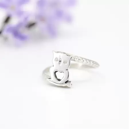 Anillo Buho corazón