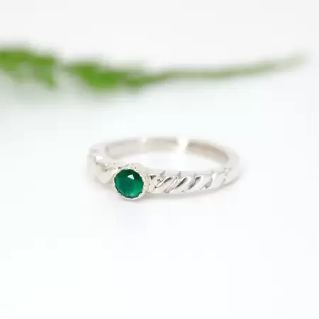 Anillo clasic verde