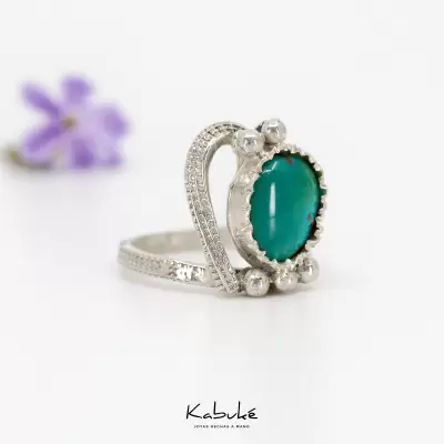 Anillo turquesa 18 mm