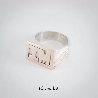 Anillo Sello hombre con marco