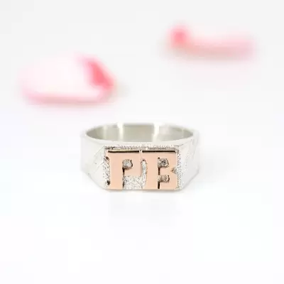 Anillo sello rectangular Dama