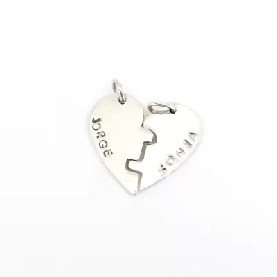 Dije corazón puzzle parejas