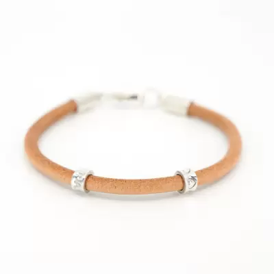 Pulsera cuero con cintas grabadas chicas