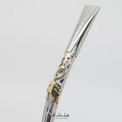 Bombilla caballo con herradura y letras entrelazadas