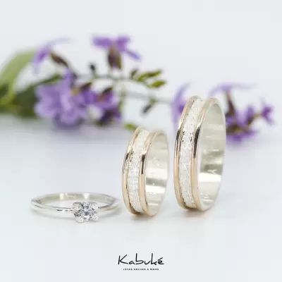 Alianzas combinadas 4 mm con cintillo