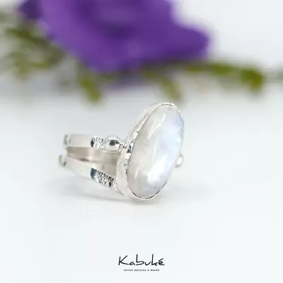Anillo Piedra de la Luna 16,5 mm