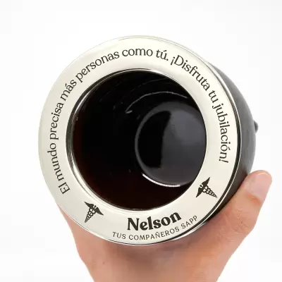 Mate Imperial Cerámica o calabaza artesanal de cuero con grabado láser