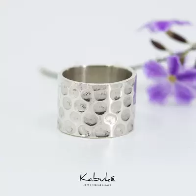 Anillo Martillado 15 mm ancho