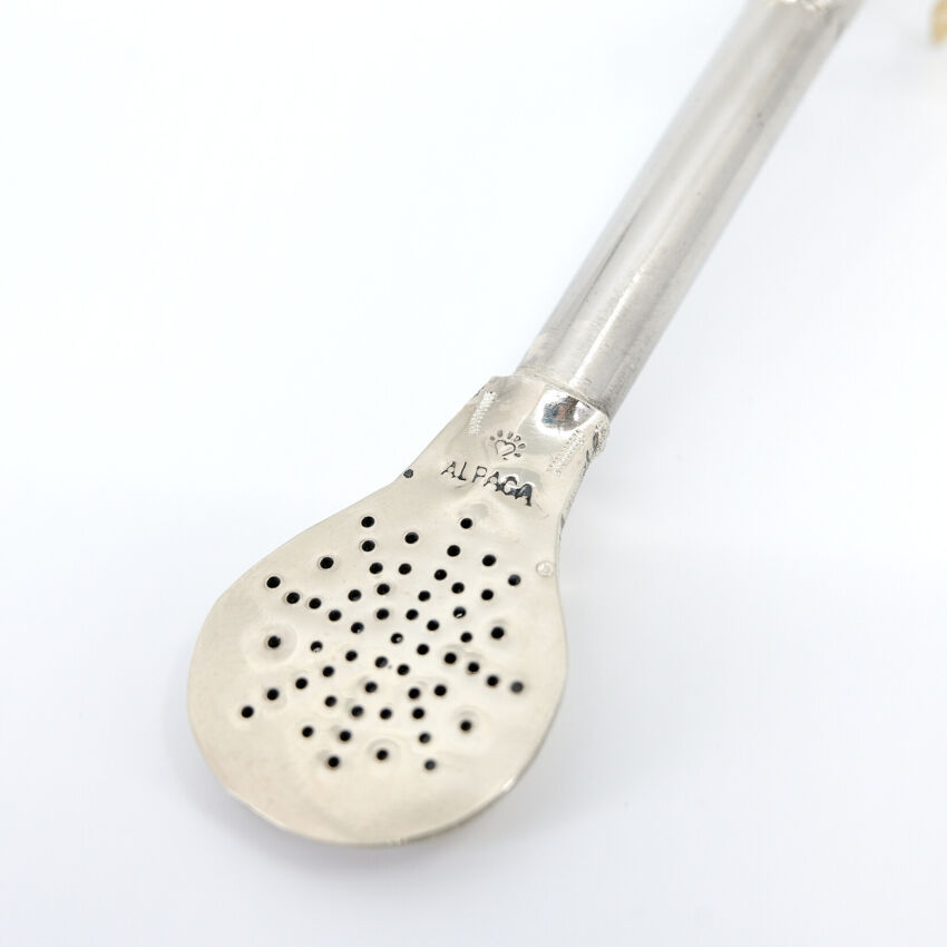 Bombilla Alpaca modelo Pescador Caño ancho