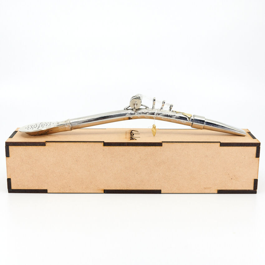 Bombilla Alpaca modelo Pescador Caño ancho