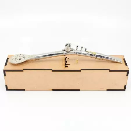 Bombilla Alpaca modelo Pescador Caño ancho