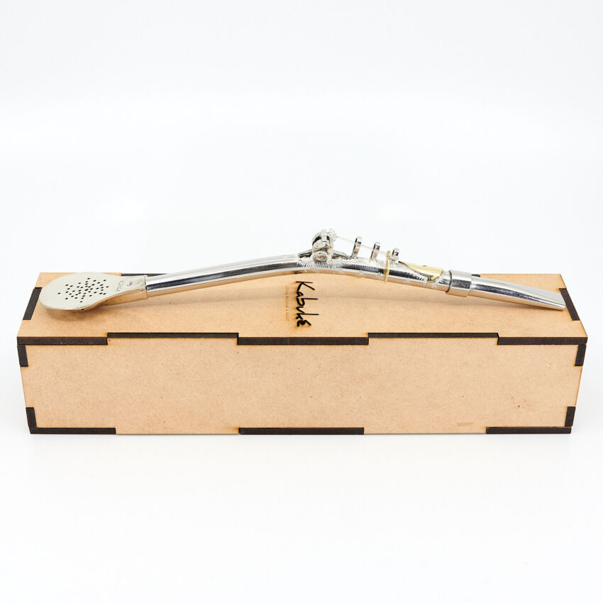 Bombilla Alpaca modelo Pescador Caño fino