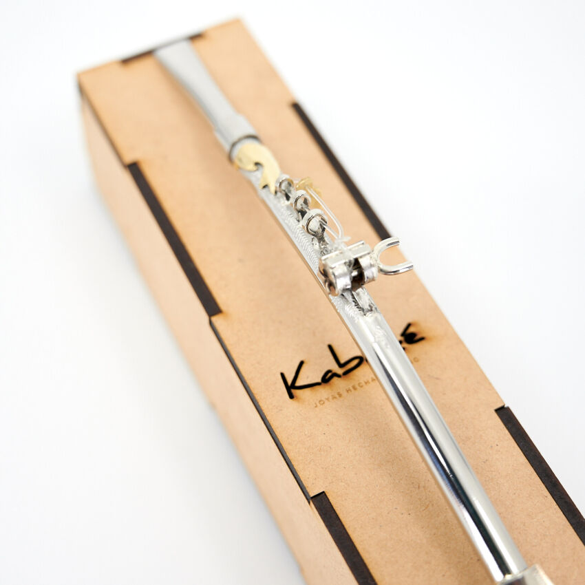 Bombilla Alpaca modelo Pescador Caño fino