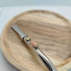 Bombilla Sol con amazonita beige