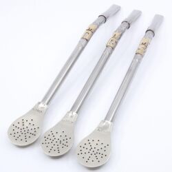 Bombilla Alpaca con dos iniciales larga