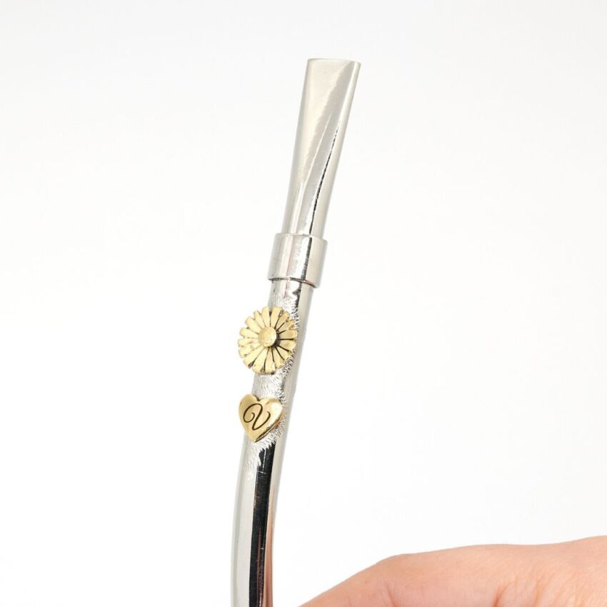 Bombilla Margarita con corazón