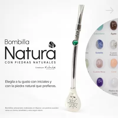 Bombilla Clásica Natura con Piedras Naturales