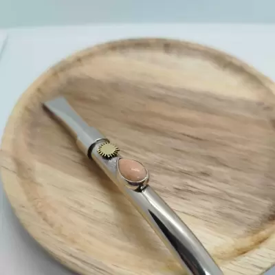 Bombilla Sol con amazonita beige