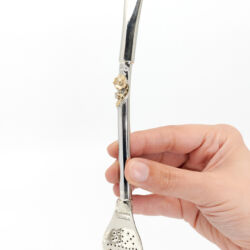 Bombilla boquilla ancha flor con circonia