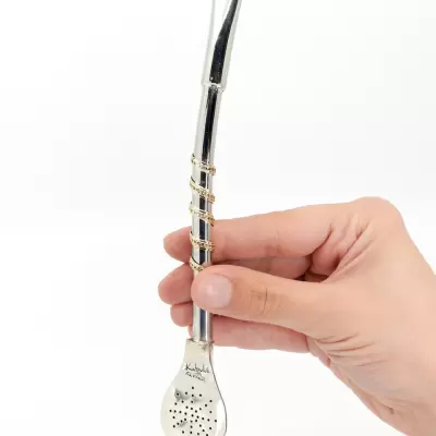 Bombilla boquilla ancha con cinta con textura