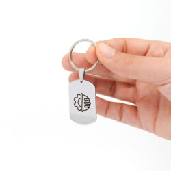 Llavero personalizado con grabado laser acero