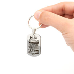 Llavero personalizado con grabado laser acero