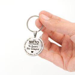 Llavero personalizado con grabado laser acero