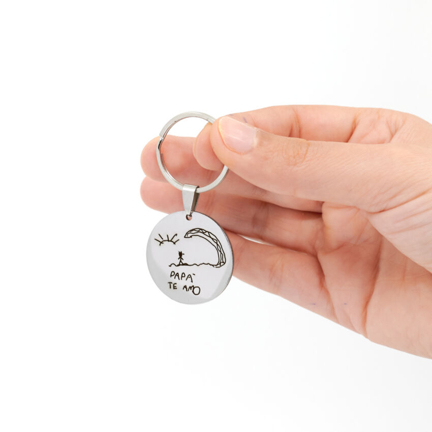Llavero grabado con tu dibujo o letra