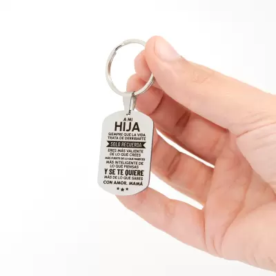 Llavero personalizado con grabado laser acero