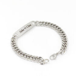 Pulsera Hombre de Acero Grabada Láser.