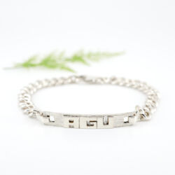 Pulsera chapa con nombre calado