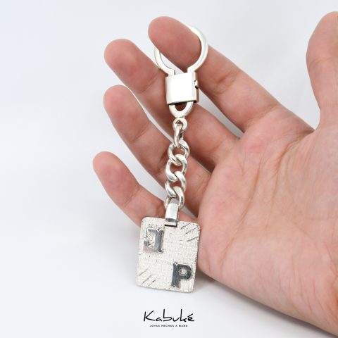 Llavero Plata 925/ 2 iniciales
