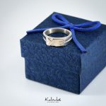 Anillo sello Dama en Plata 925 y Oro 10k.