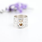 Anillo martillado Buho