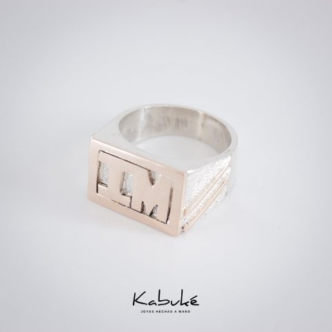 Anillo Sello hombre con marco