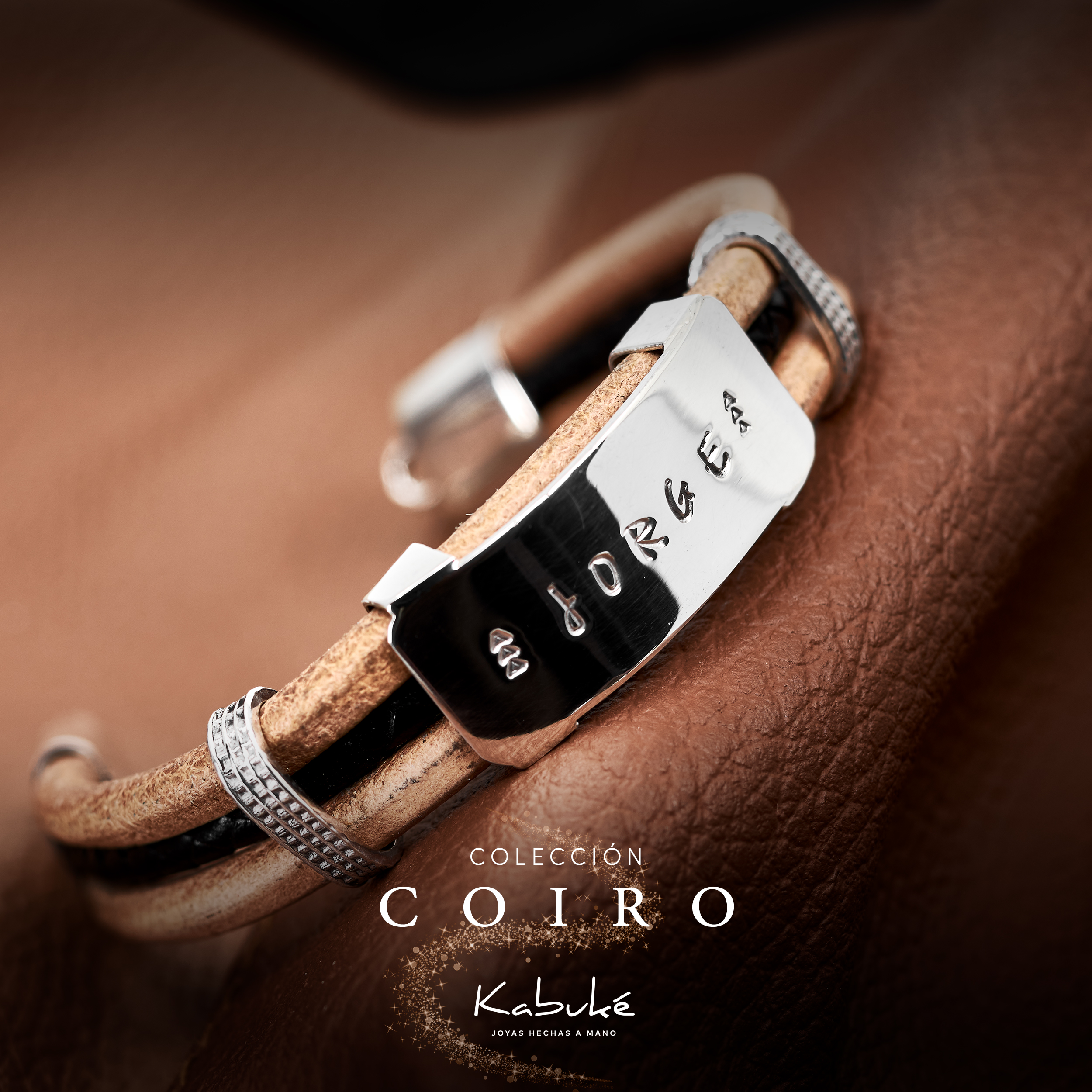 Pulsera de Cuero y Plata 925