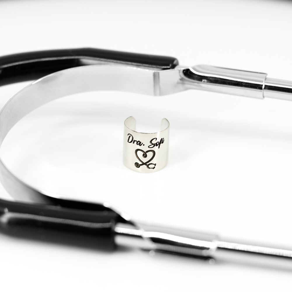 Anillo personalizado para estetoscopio en Plata 925 o Alpaca